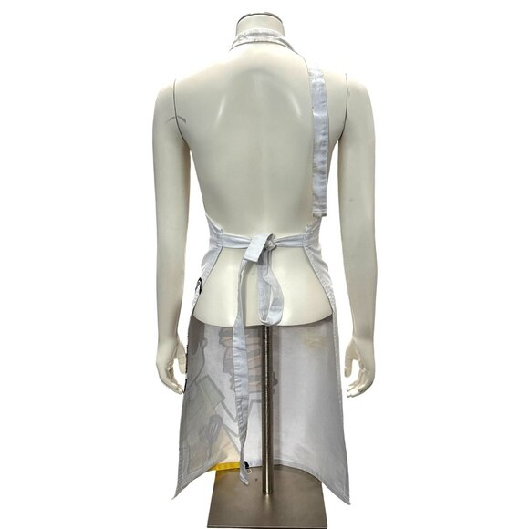 CCC Body Built By Burgers Novelty White Cotton Apron Graphic Hamburger Chef Desi - Picture 4 of 8